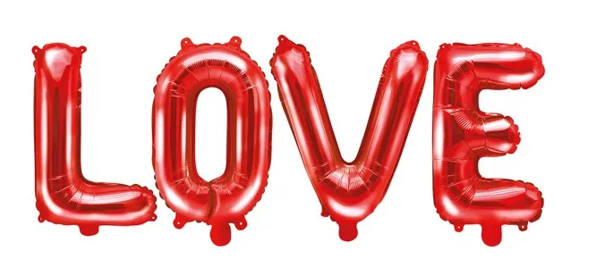Palloncino love rosso 1,4m x 35cm
