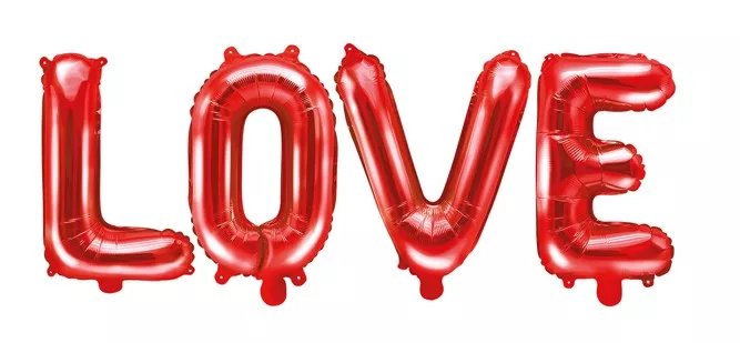 Palloncino love rosso 1,4m x 35cm