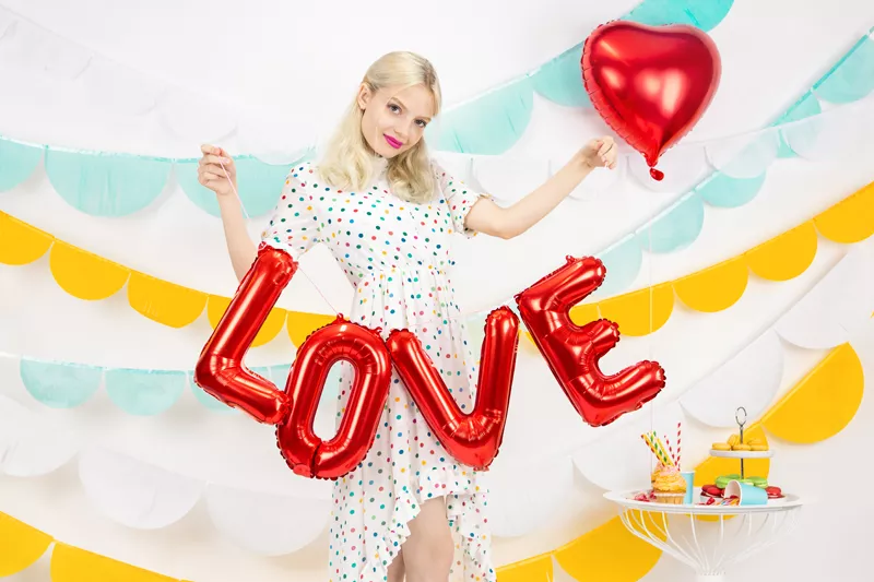 Palloncino love rosso 1,4m x 35cm