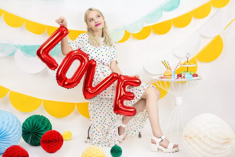 Palloncino love rosso 1,4m x 35cm