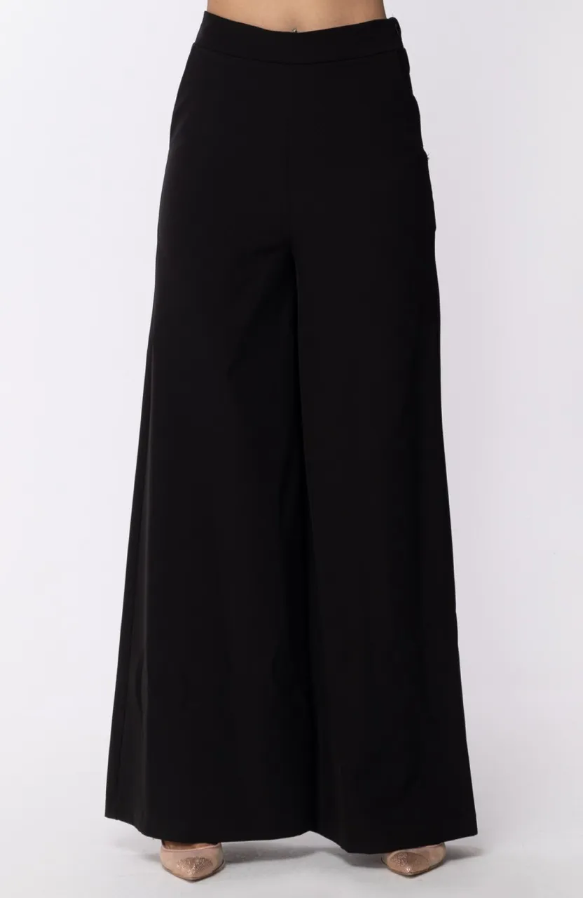 Pantalone a palazzo basic Nero