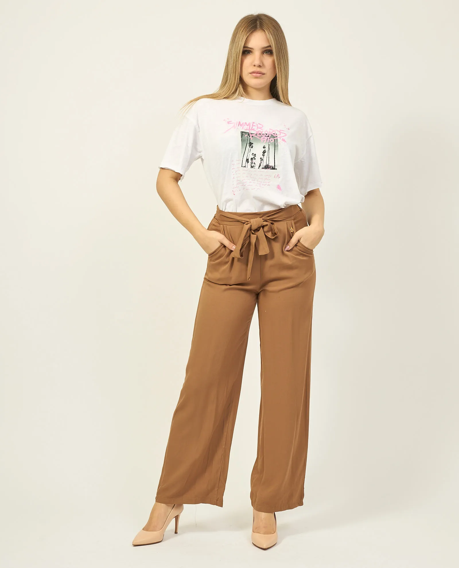 Pantalone a palazzo Yes Zee con fusciacca