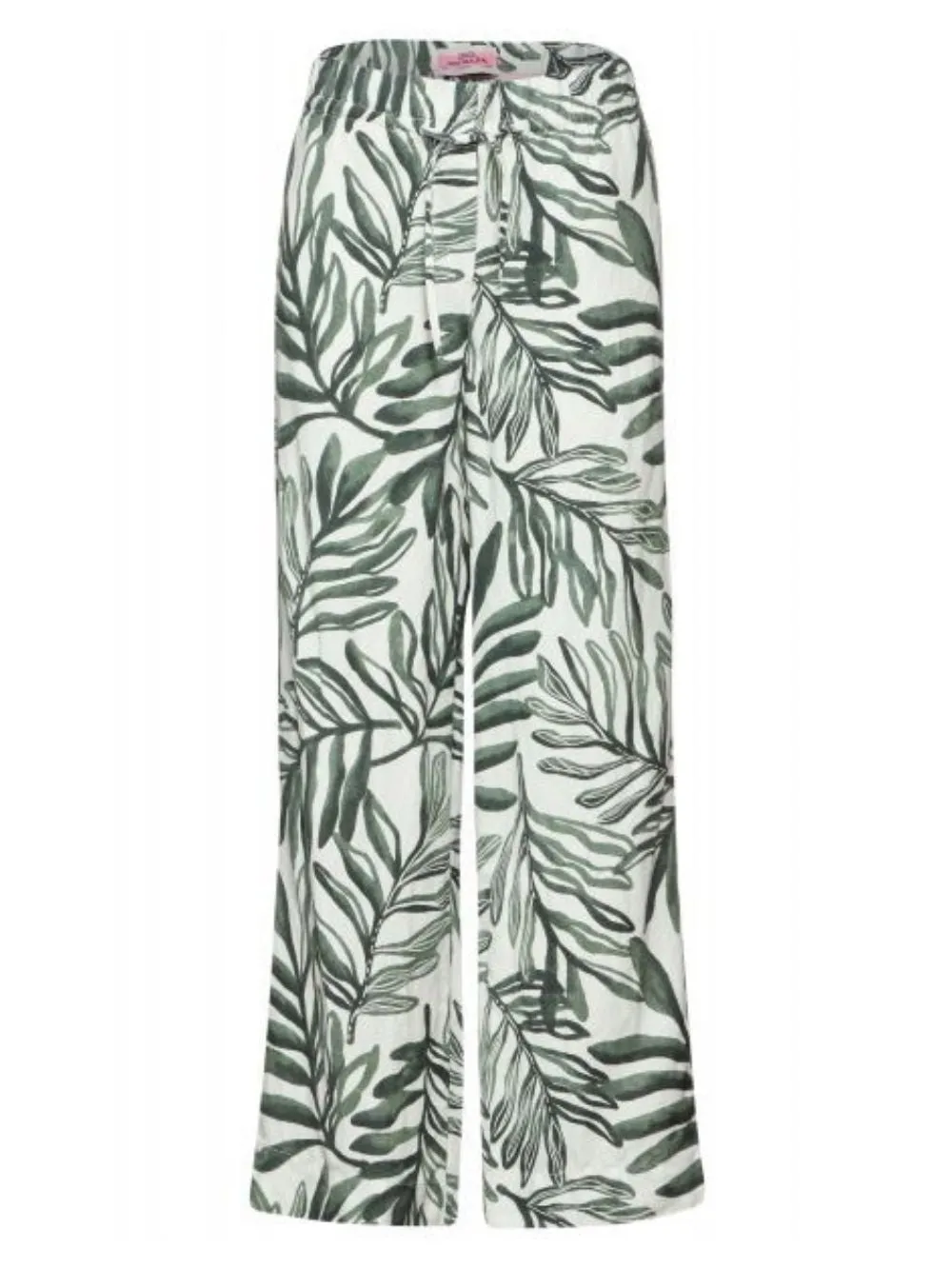 Pantalone Donna in misto lino bianco