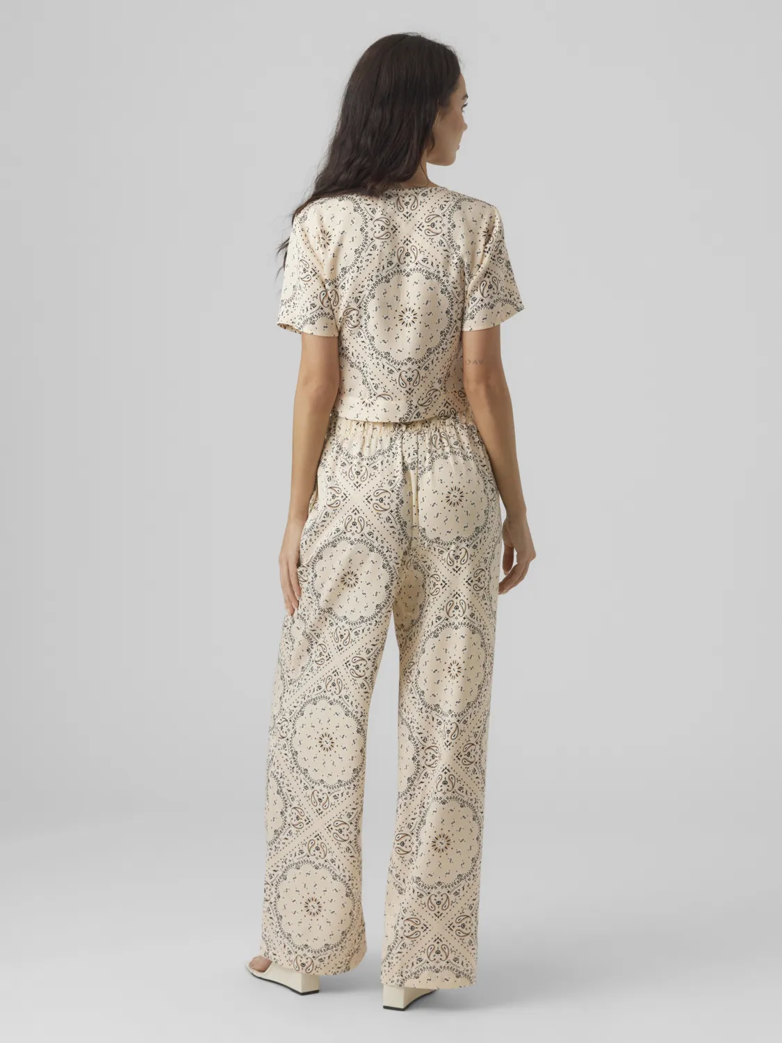 Pantalone donna palazzo RINA rosa fantasia