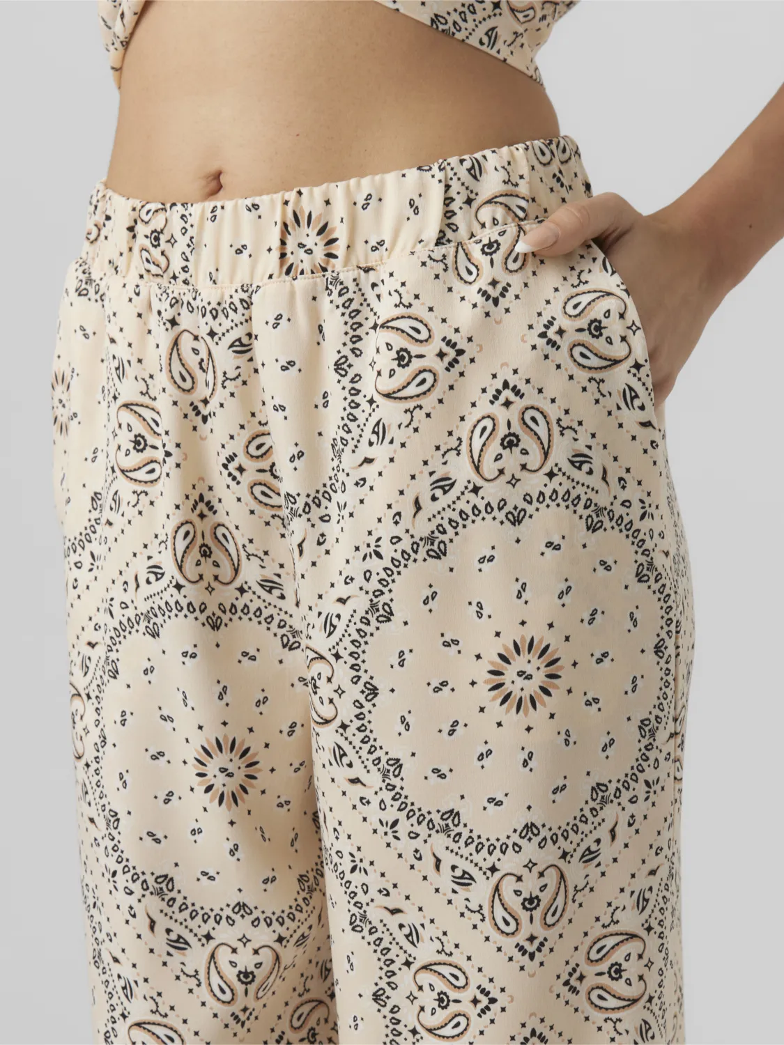 Pantalone donna palazzo RINA rosa fantasia