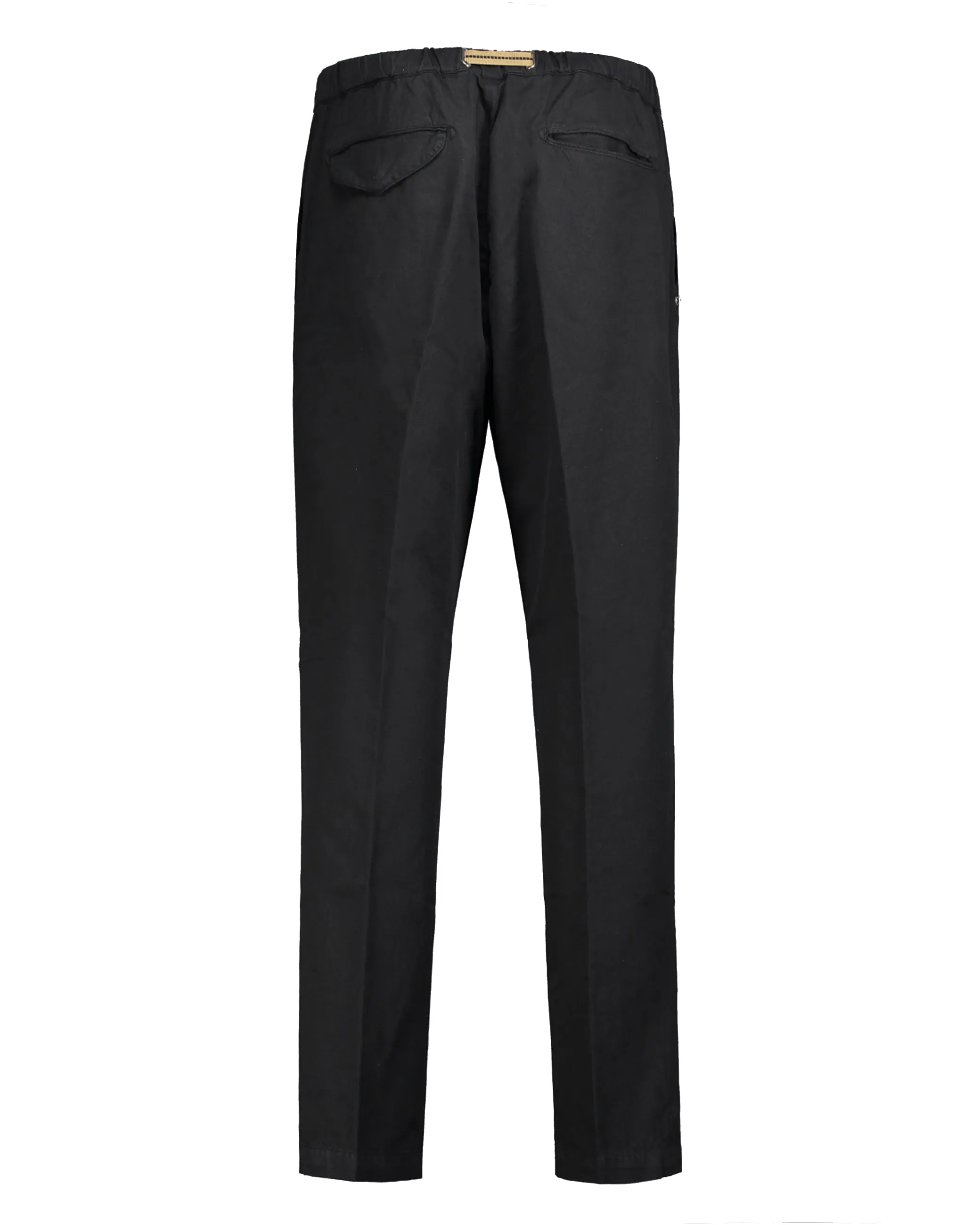 Pantalone dritto cotone lino nero