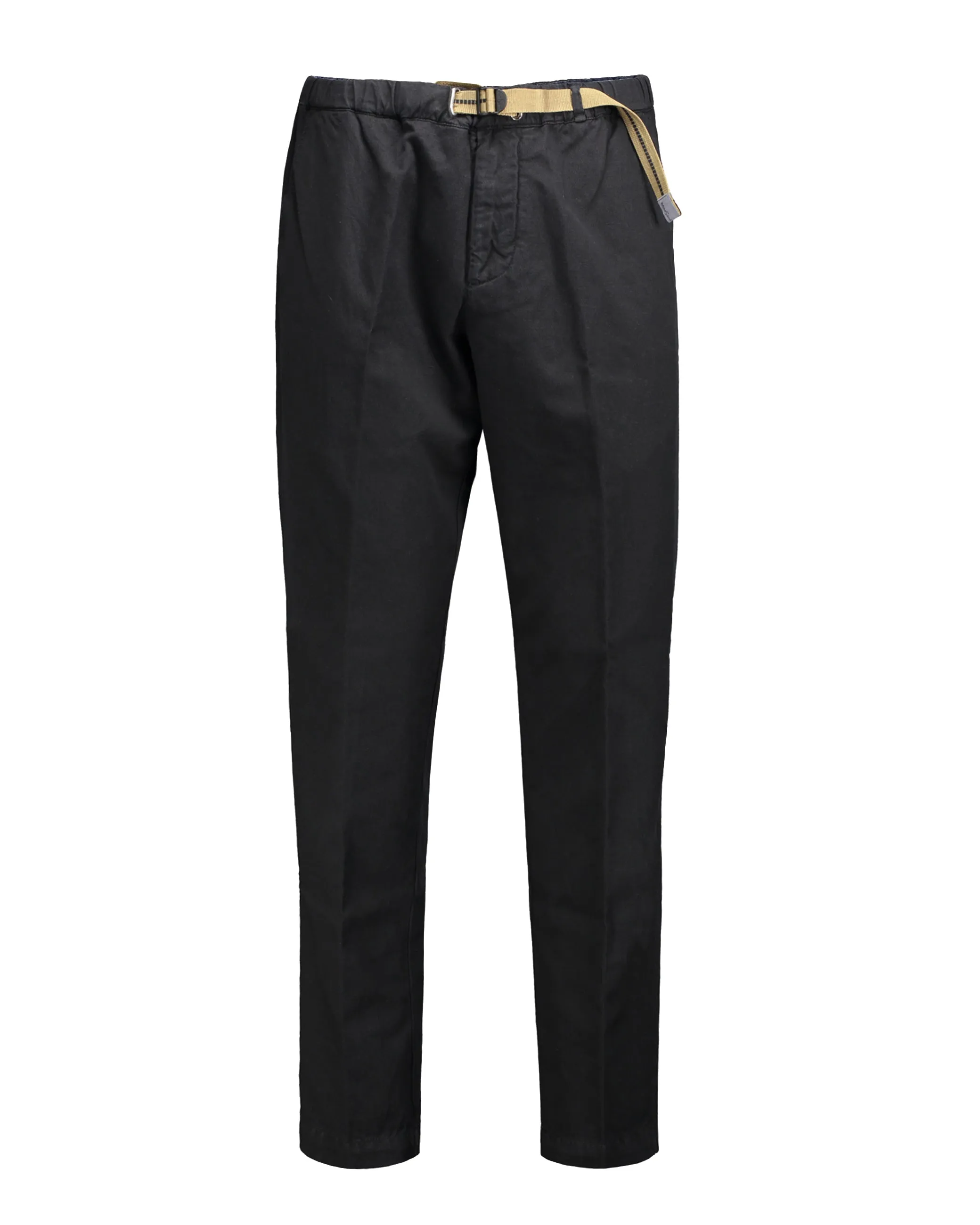 Pantalone dritto cotone lino nero