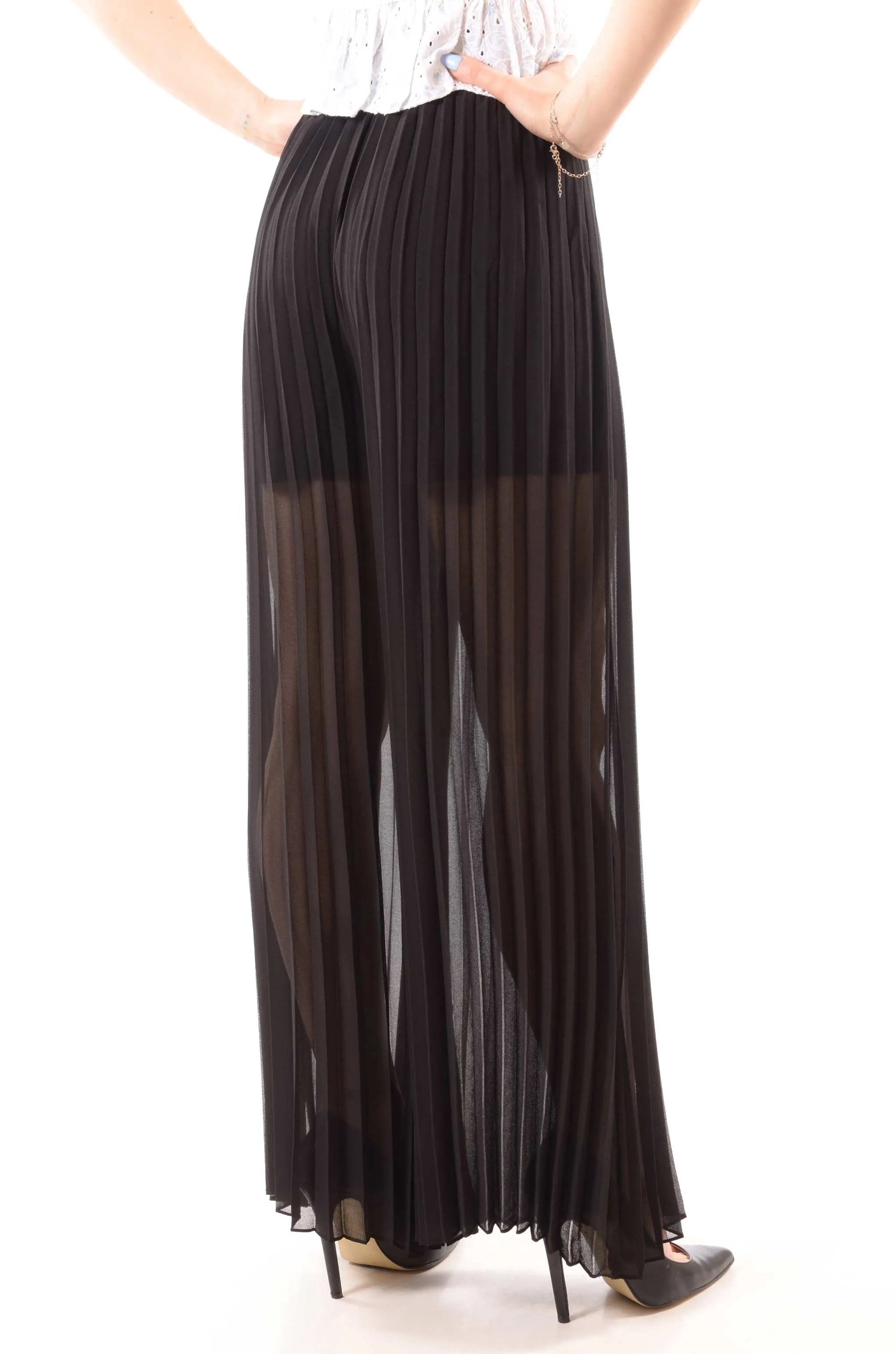 Pantalone palazzo trasparente guess