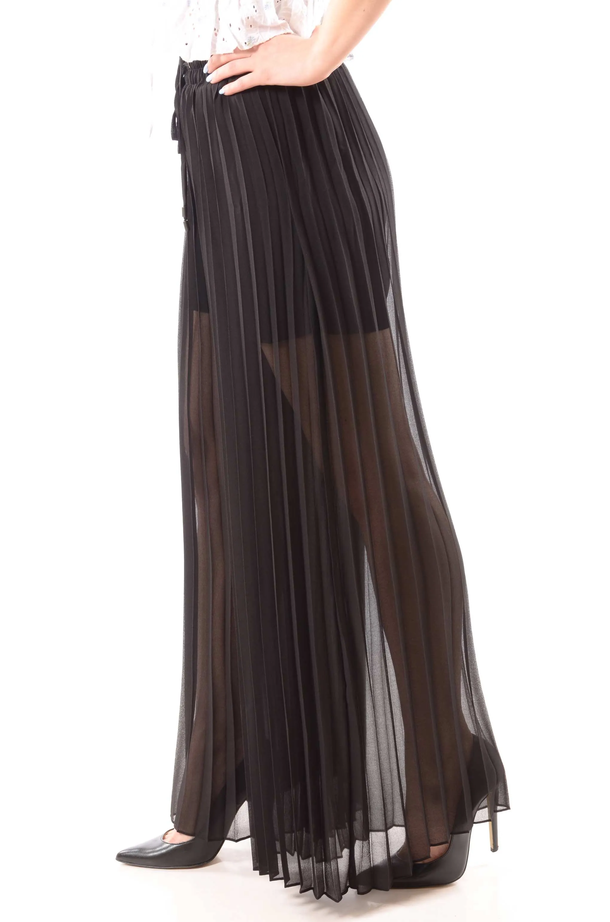 Pantalone palazzo trasparente guess
