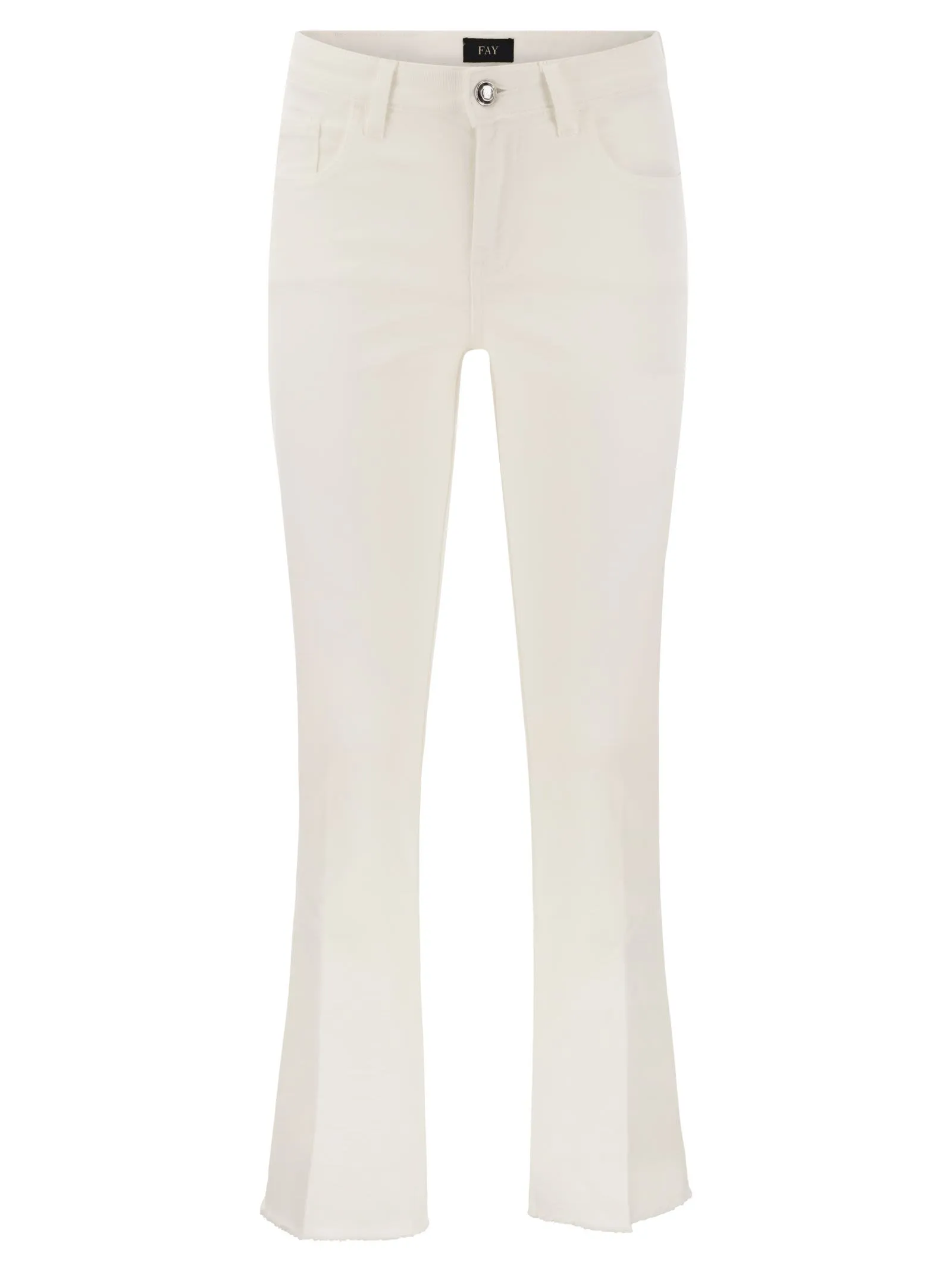 Pantaloni 5 tasche in cotone elasticizzat