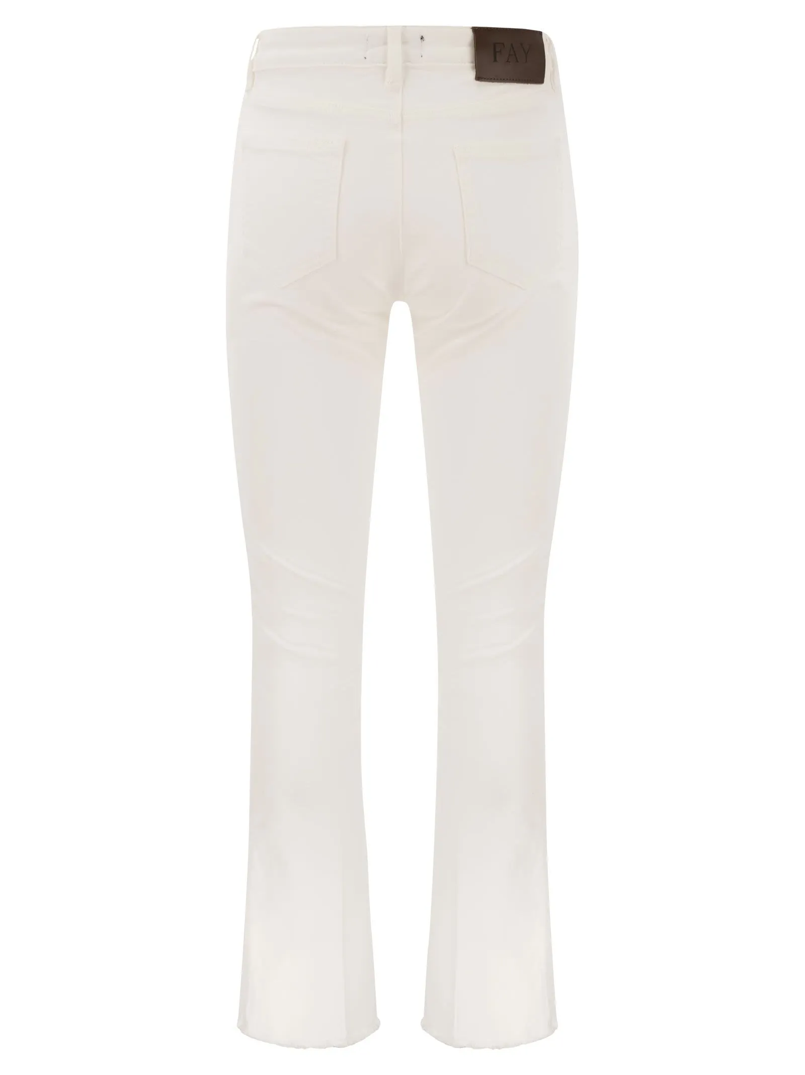 Pantaloni 5 tasche in cotone elasticizzat