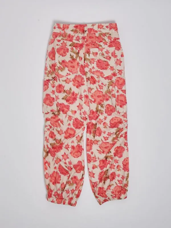 Pantaloni cargo bambina Twinset  in popeline di cotone stretch Camelia