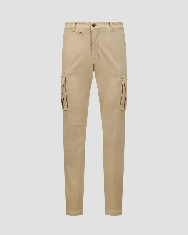 Pantaloni cargo beige da uomo Aeronautica Militare