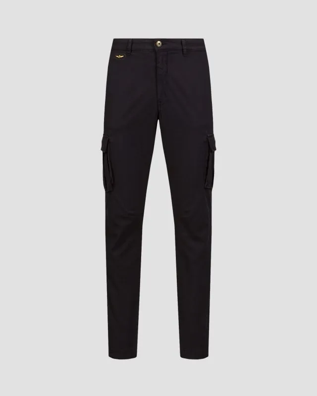 Pantaloni cargo blu scuro da uomo Aeronautica Militare