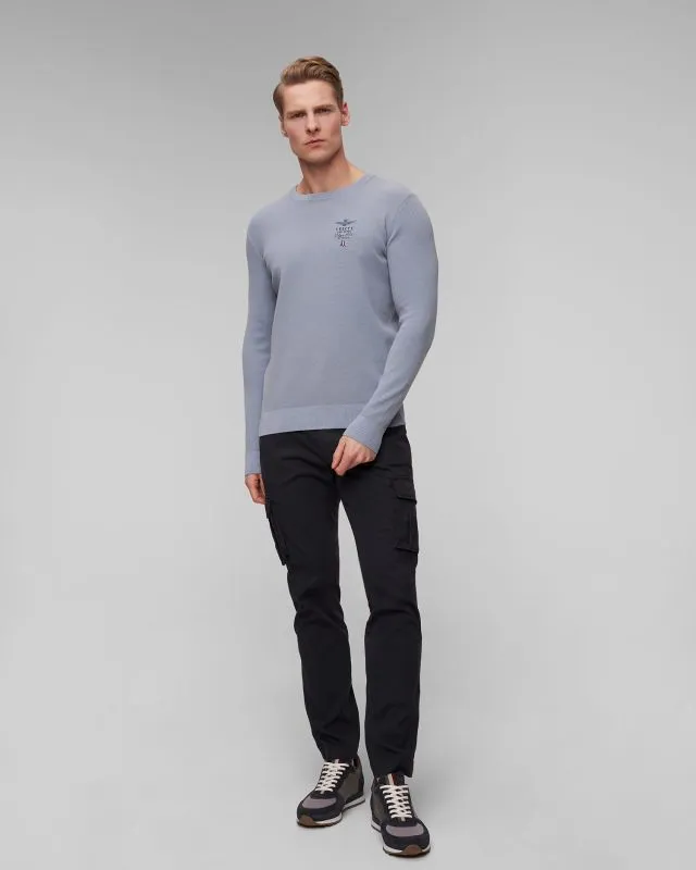 Pantaloni cargo blu scuro da uomo Aeronautica Militare