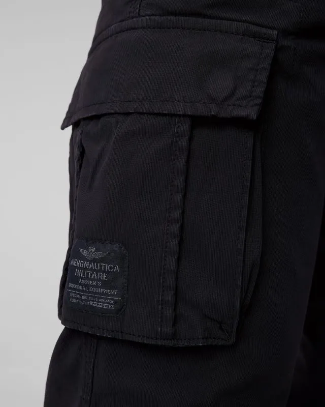 Pantaloni cargo blu scuro da uomo Aeronautica Militare