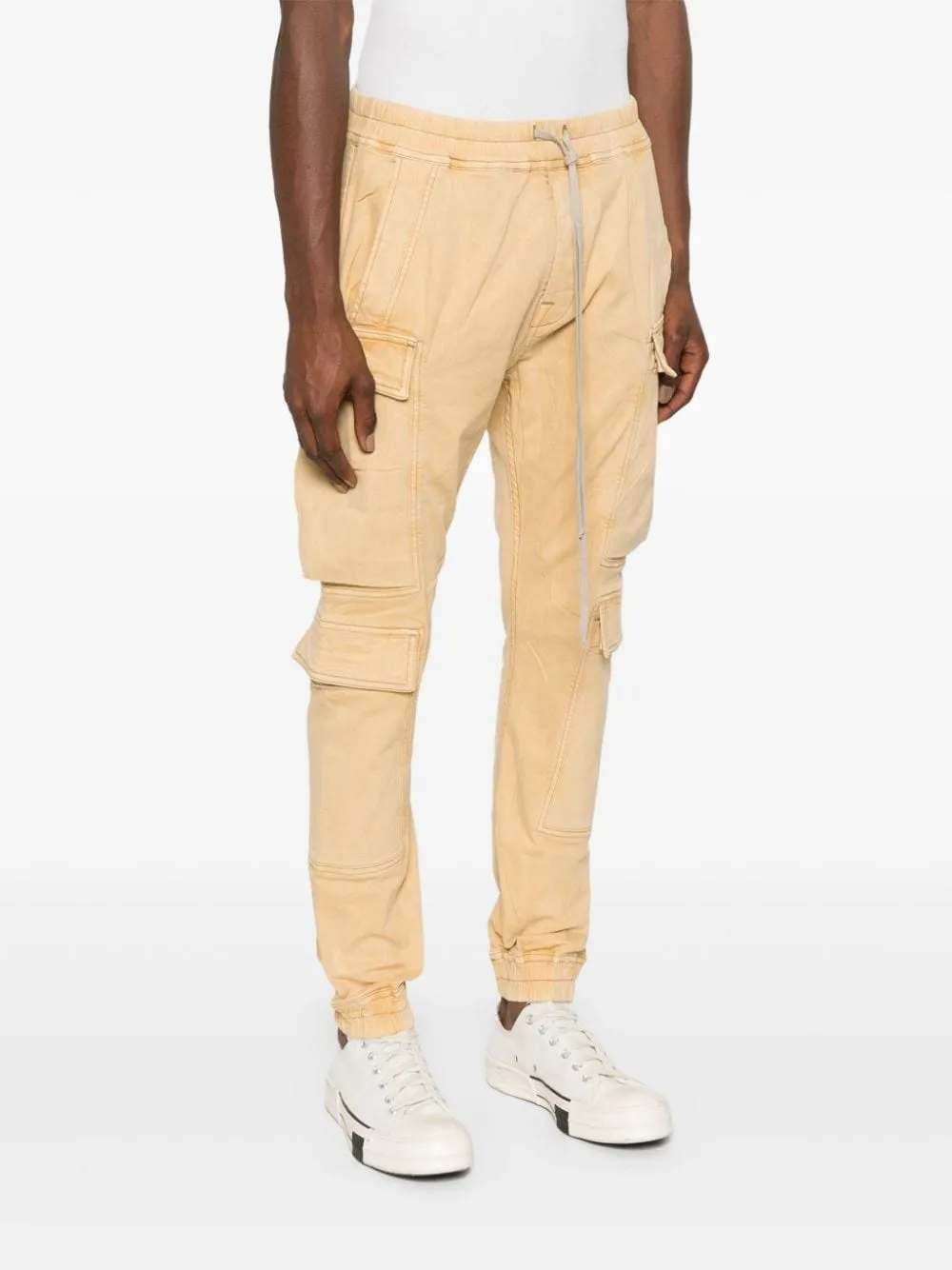Pantaloni cargo in marrone di rick owens drkshdw - uomo