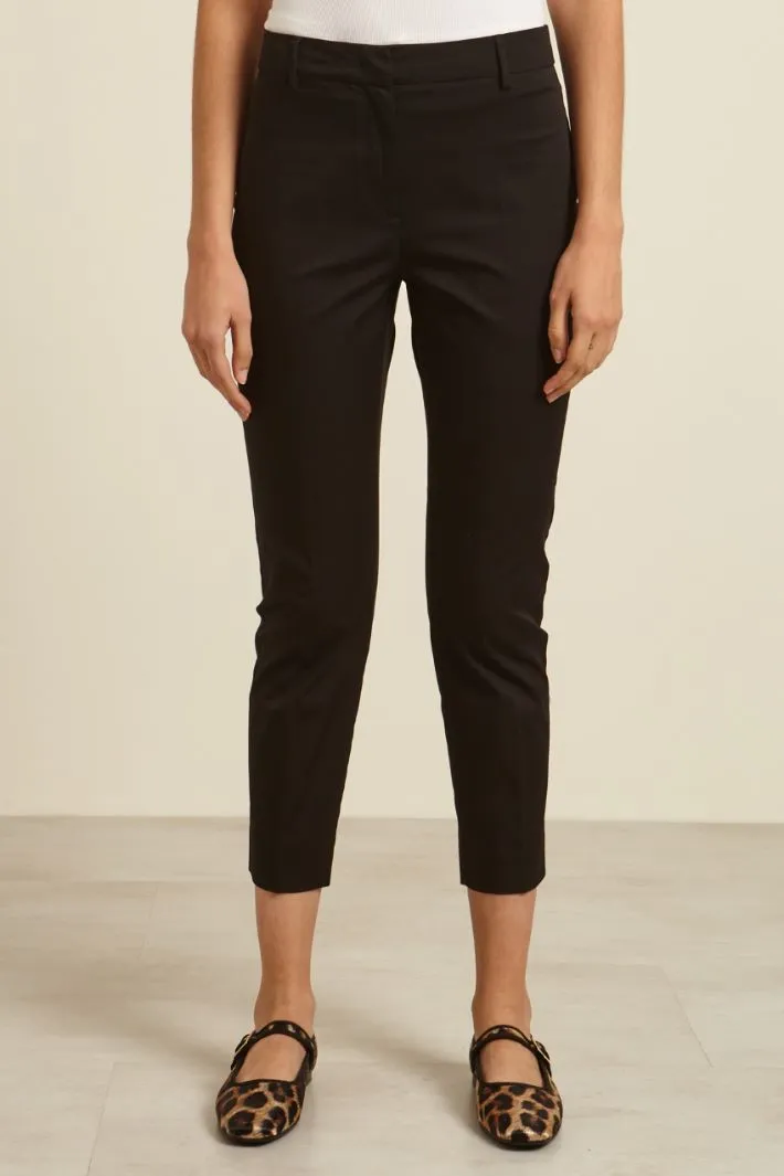 Pantaloni cropped in cotone