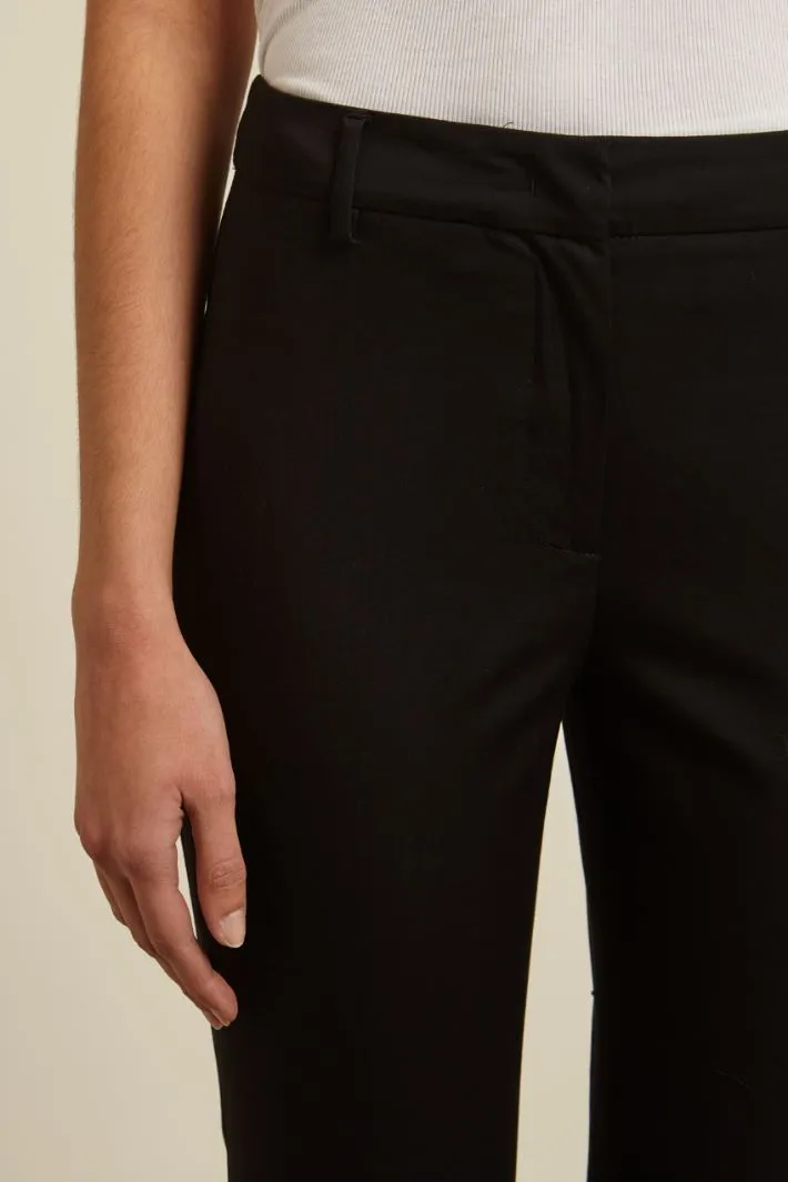 Pantaloni cropped in cotone