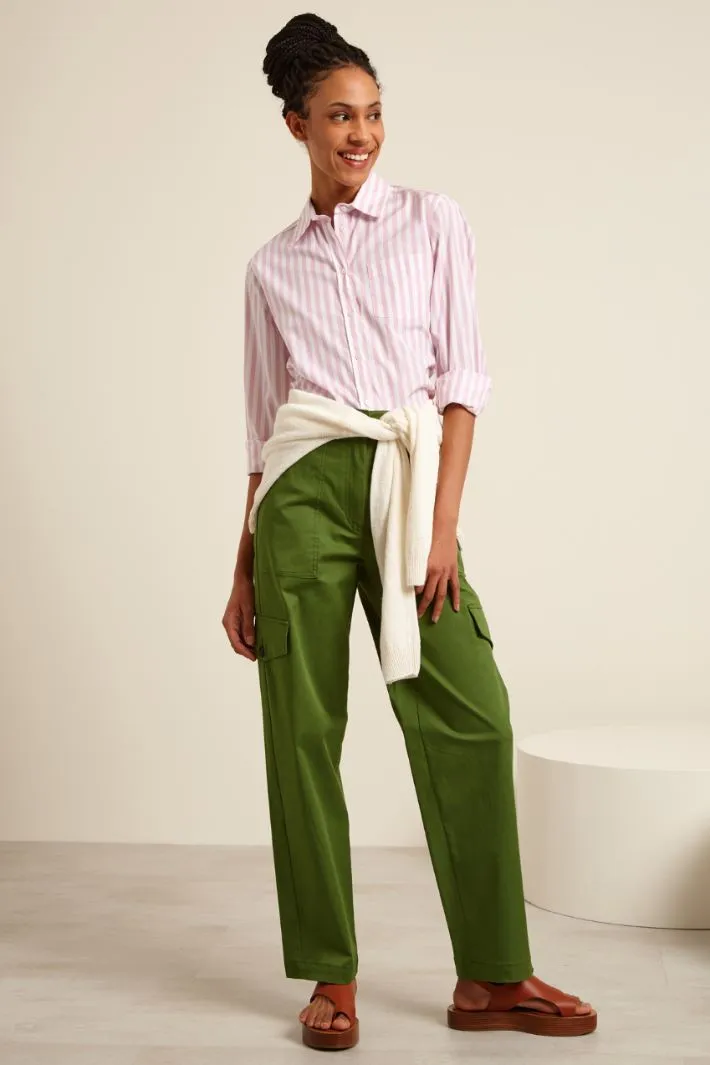 Pantaloni dritti in cotone