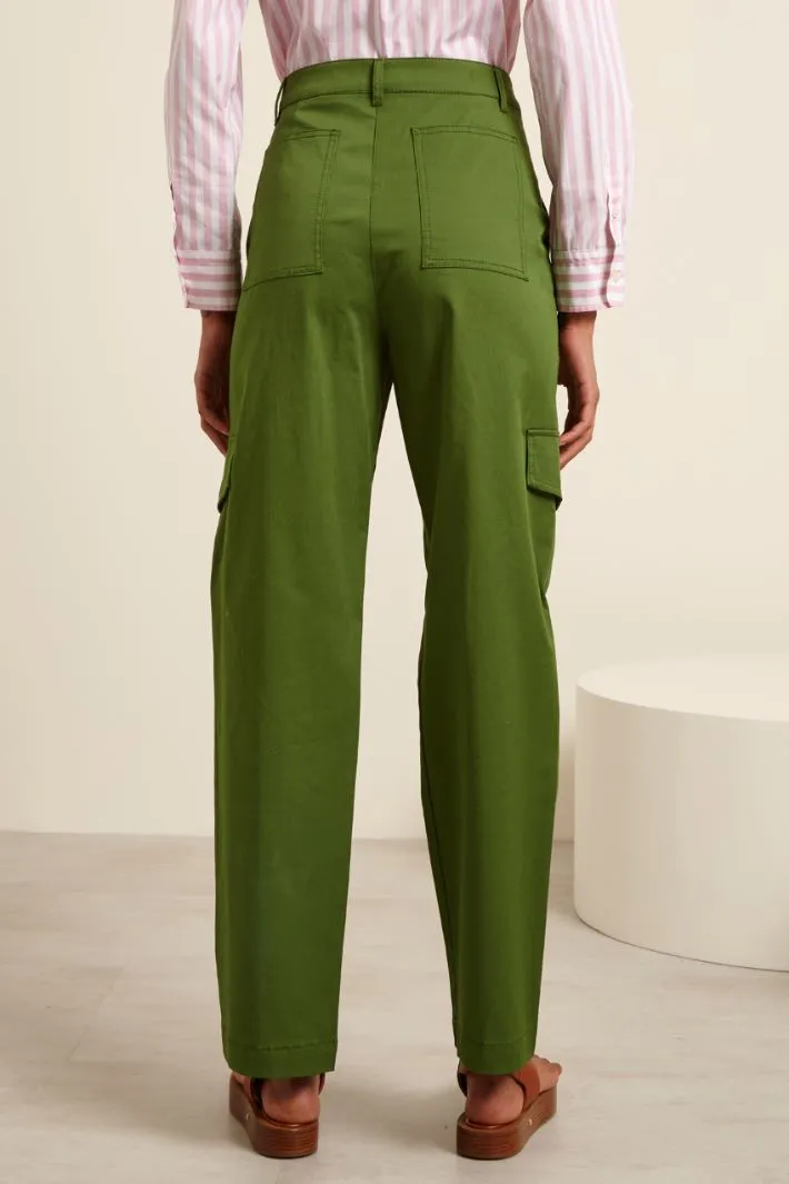 Pantaloni dritti in cotone