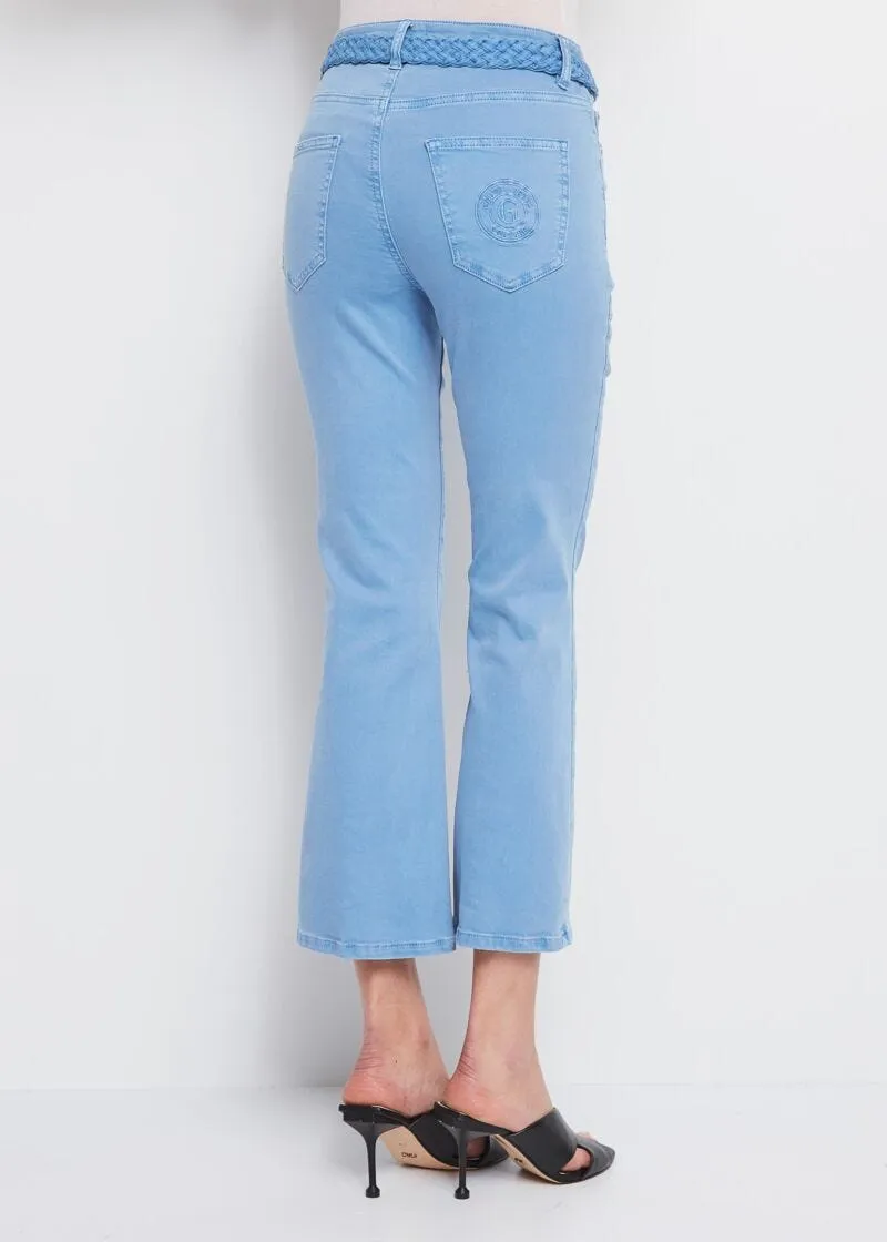 Pantaloni flaire cropped