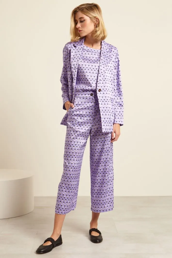 Pantaloni fluidi in twill