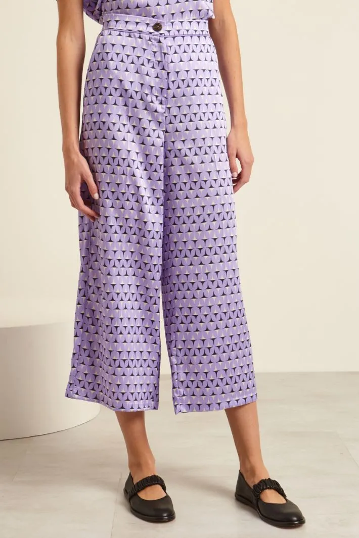 Pantaloni fluidi in twill