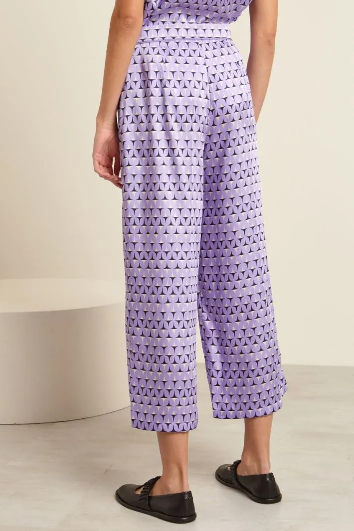 Pantaloni fluidi in twill