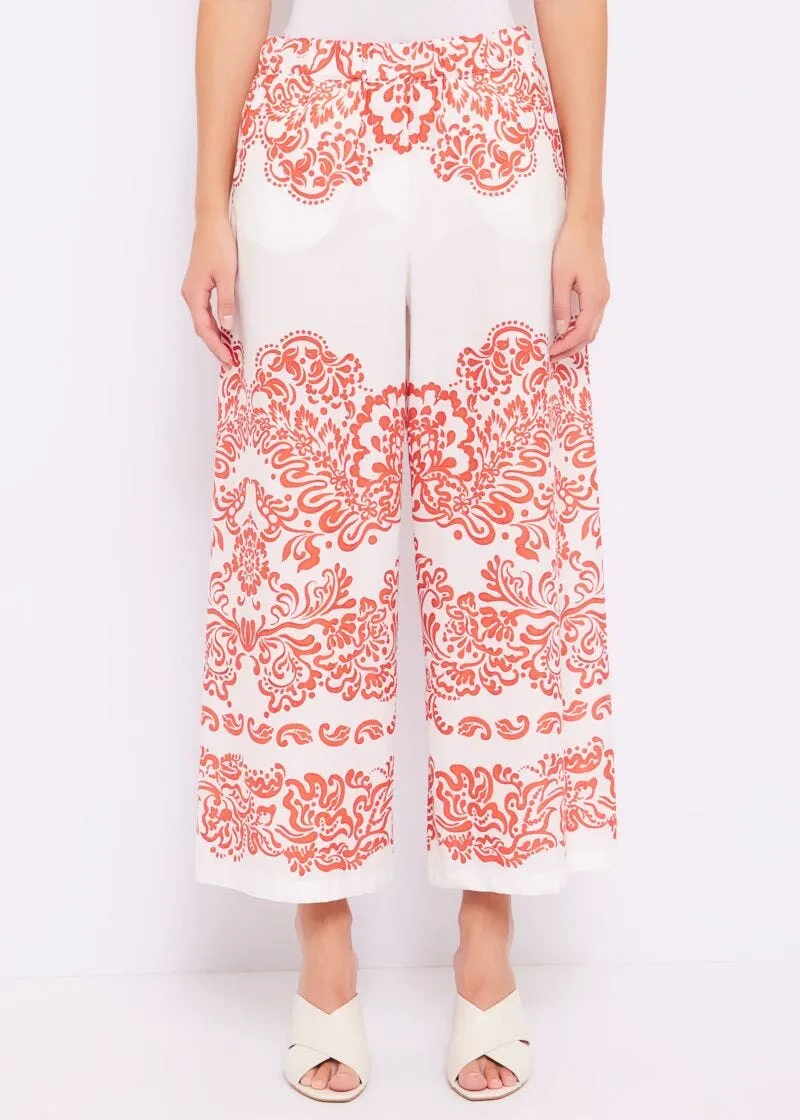 Pantaloni in cotone stampato