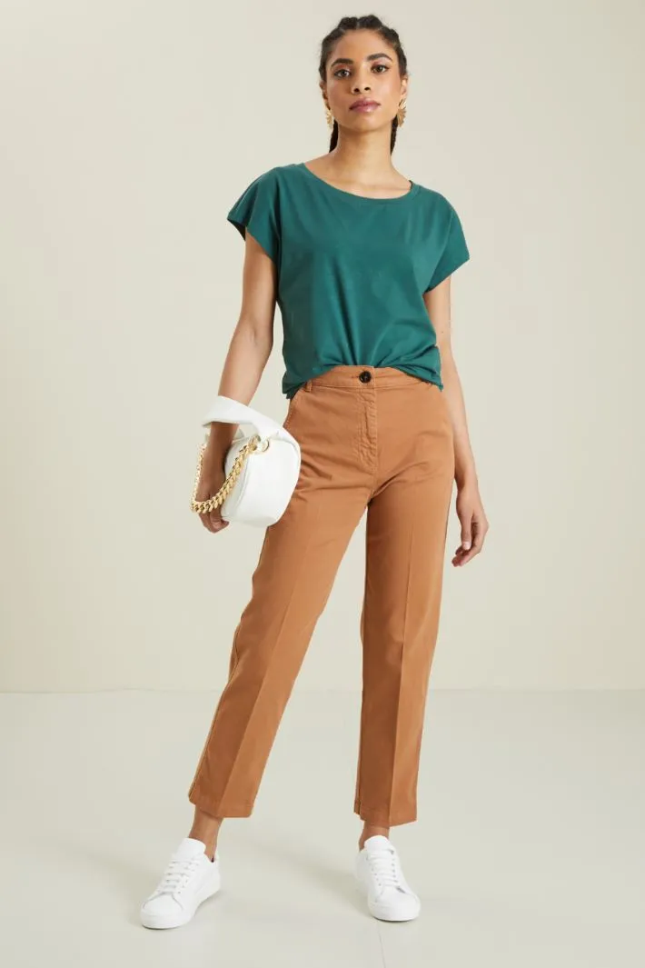 Pantaloni in cotone stretch