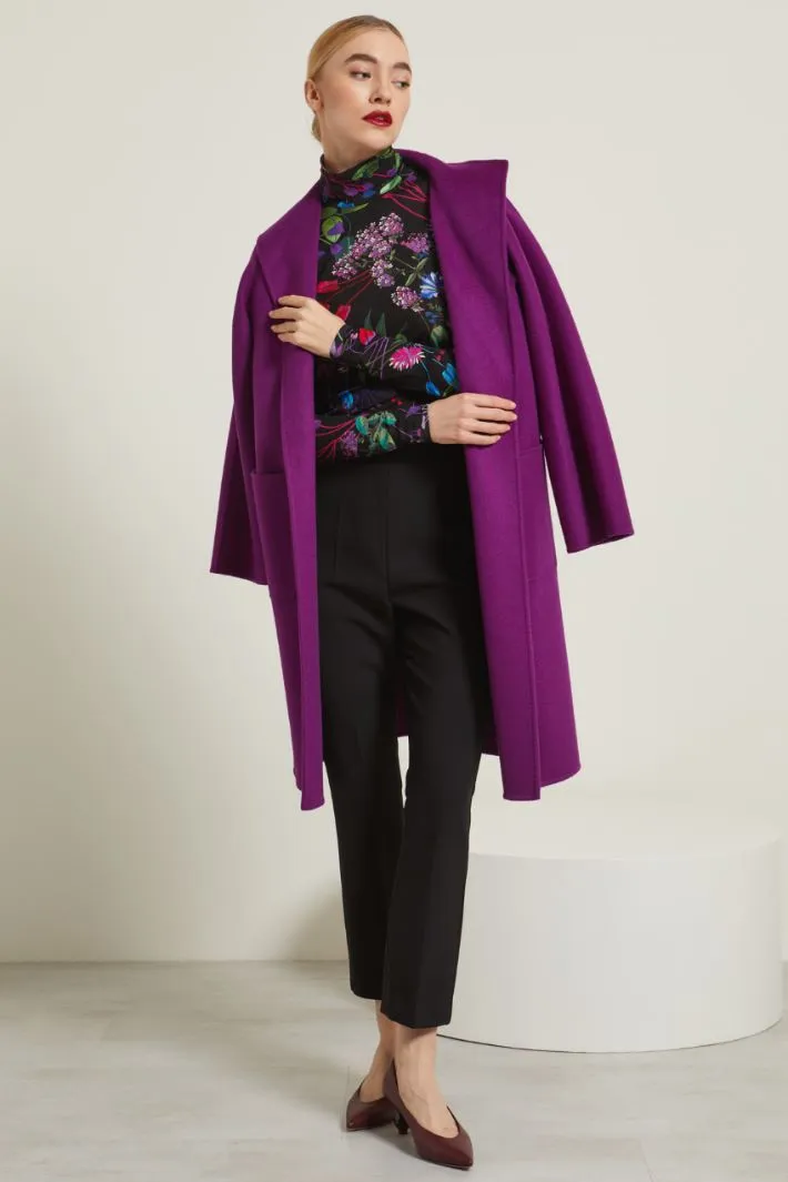 Pantaloni in crépe di lana