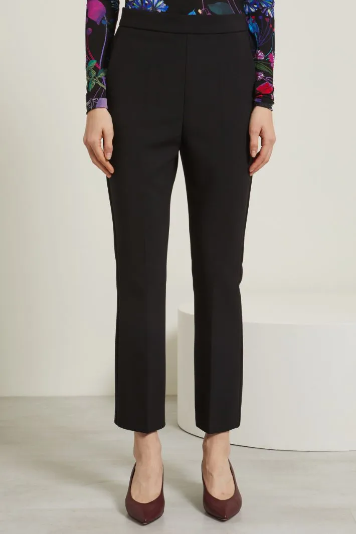 Pantaloni in crépe di lana
