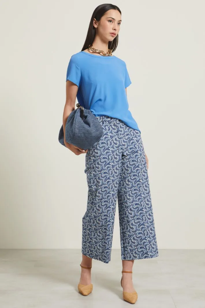 Pantaloni in faille stampato