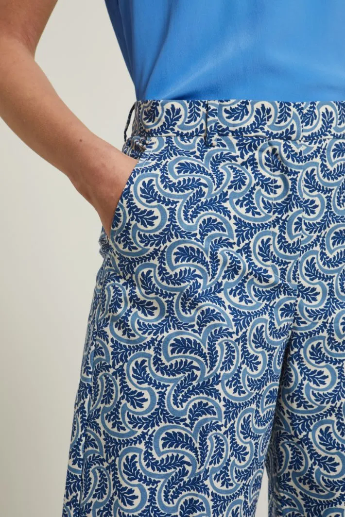 Pantaloni in faille stampato