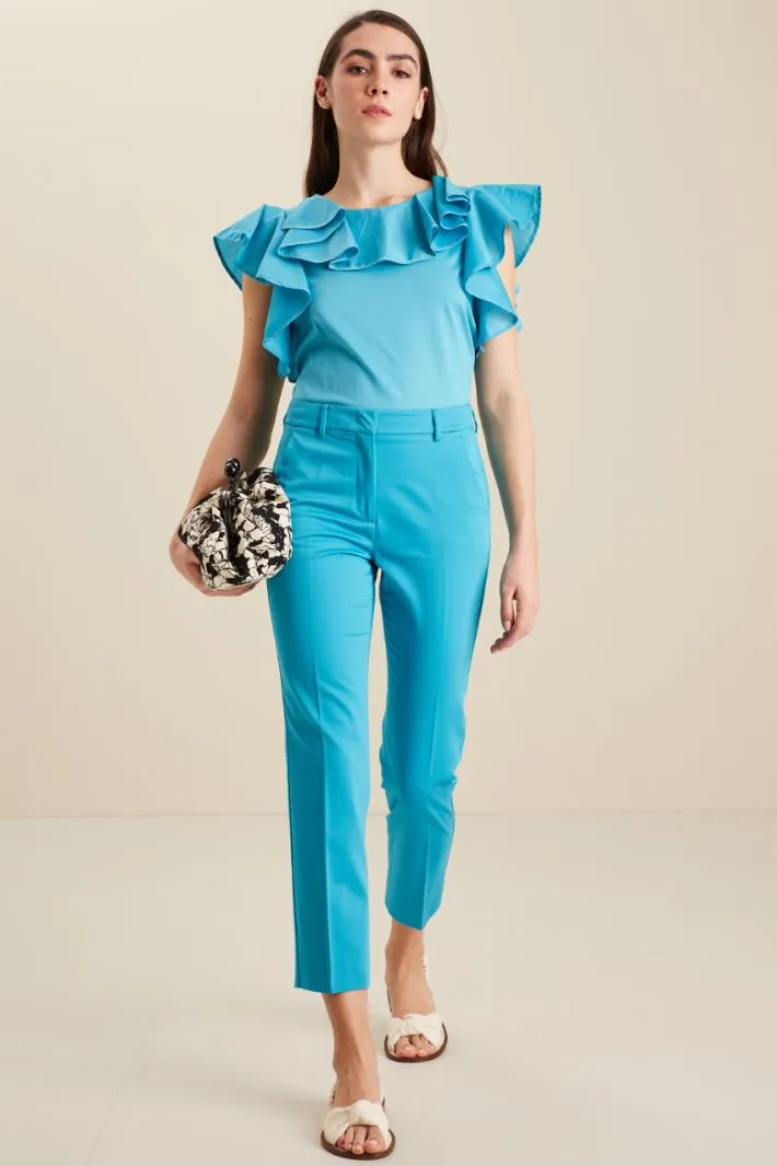 Pantaloni in raso di cotone
