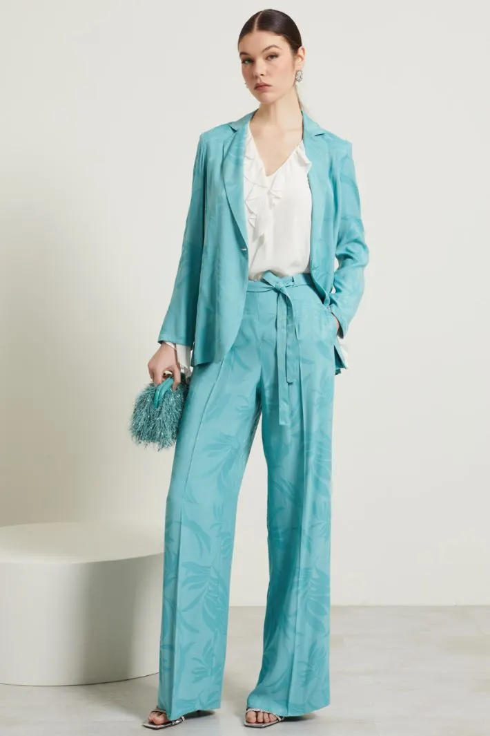 Pantaloni jacquard con cintura