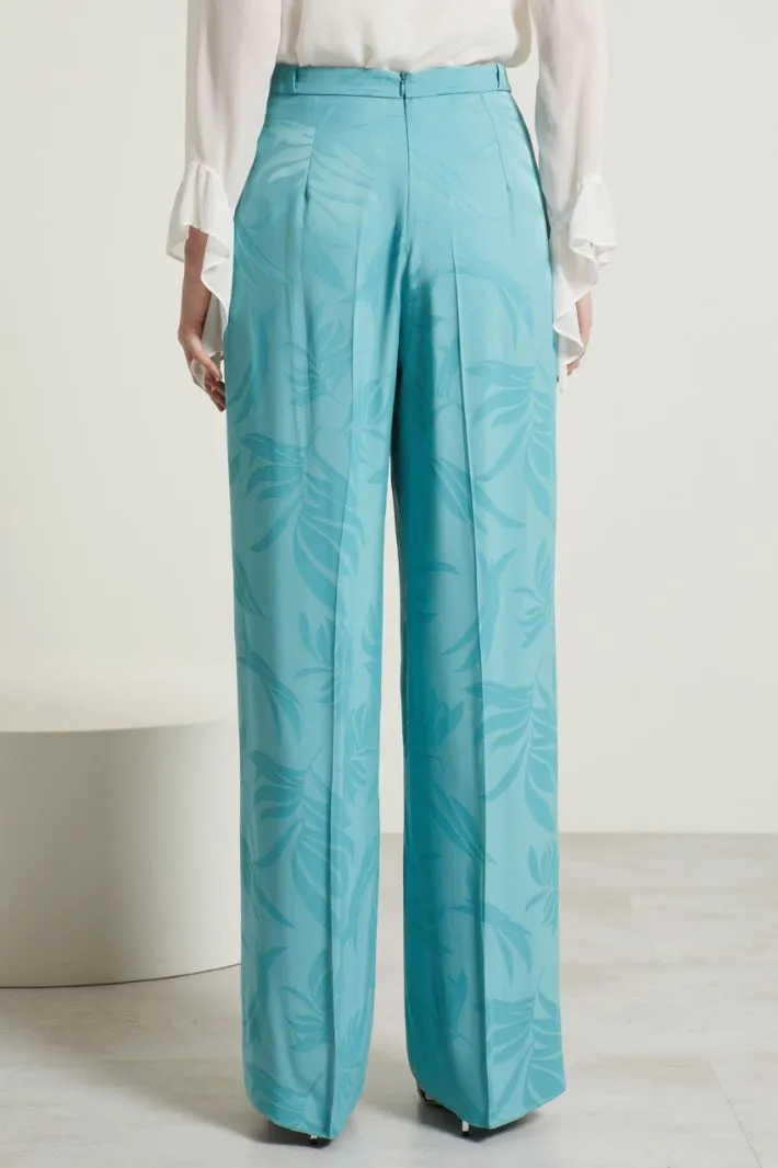 Pantaloni jacquard con cintura