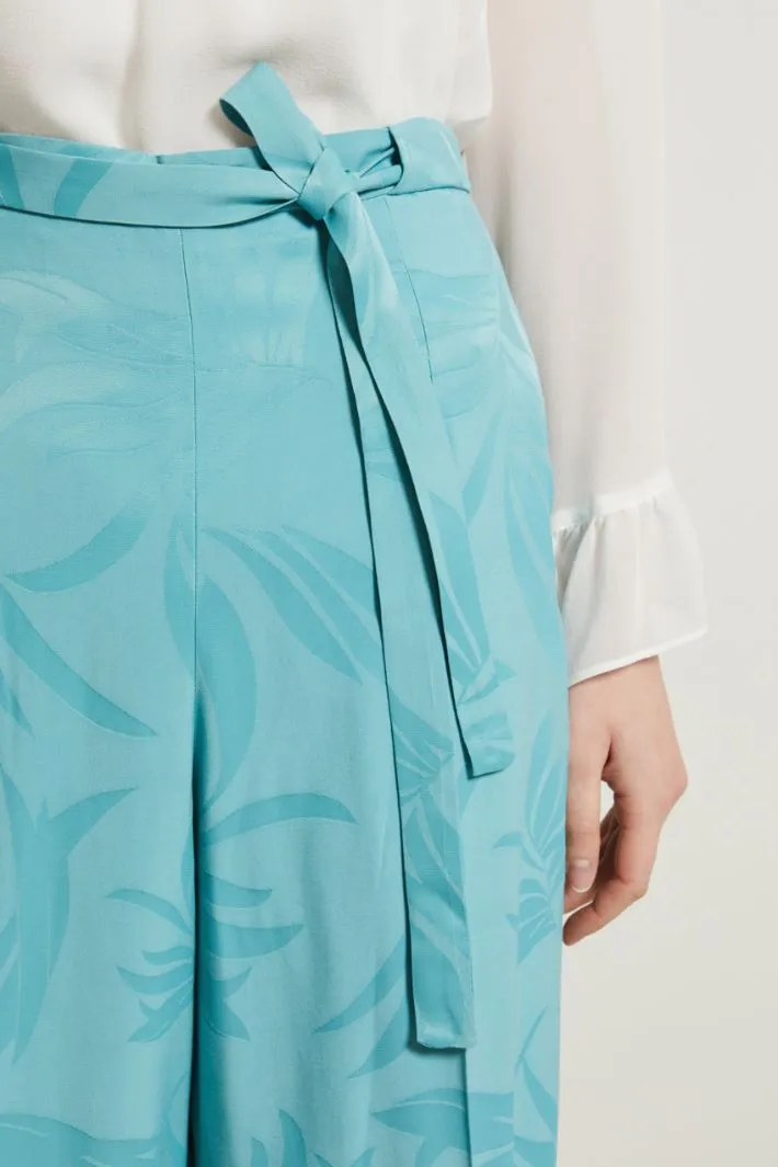 Pantaloni jacquard con cintura