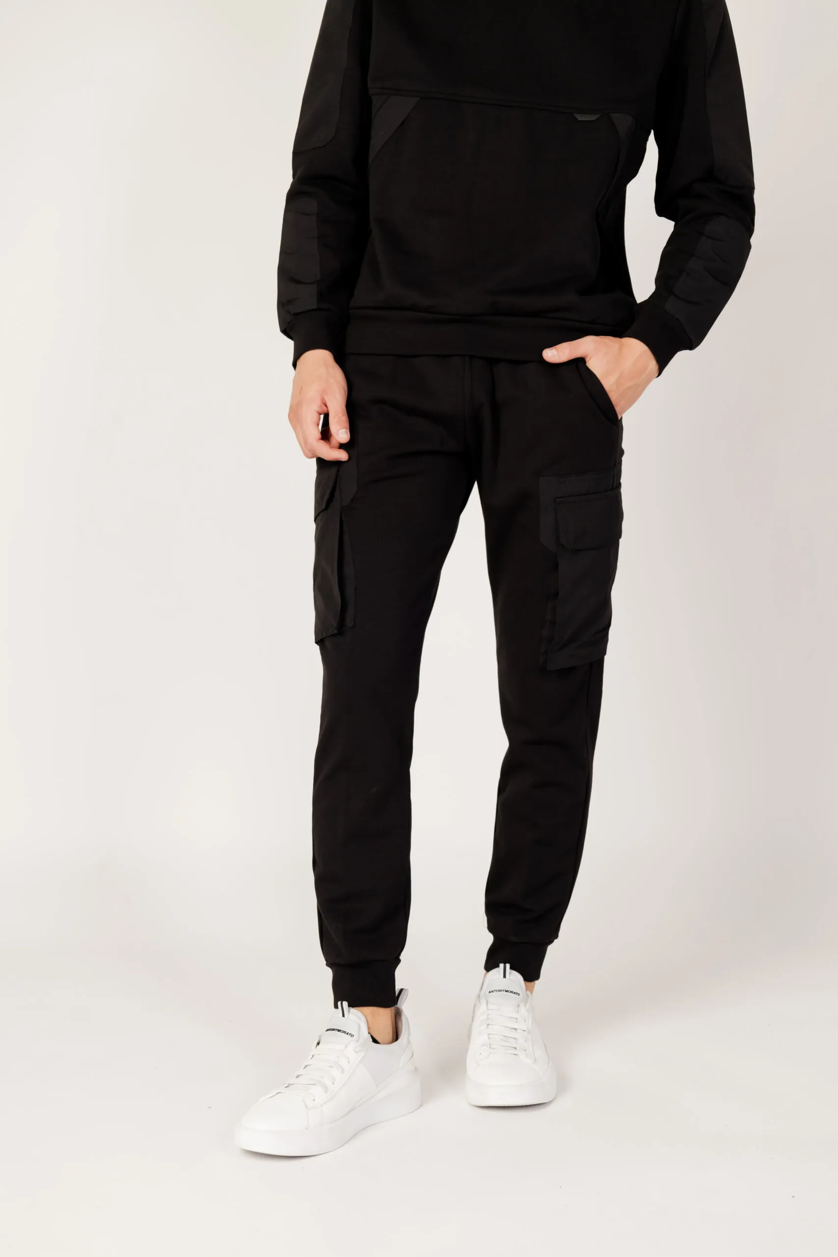 Pantaloni sportivi Antony Morato in felpa regular fit Nero