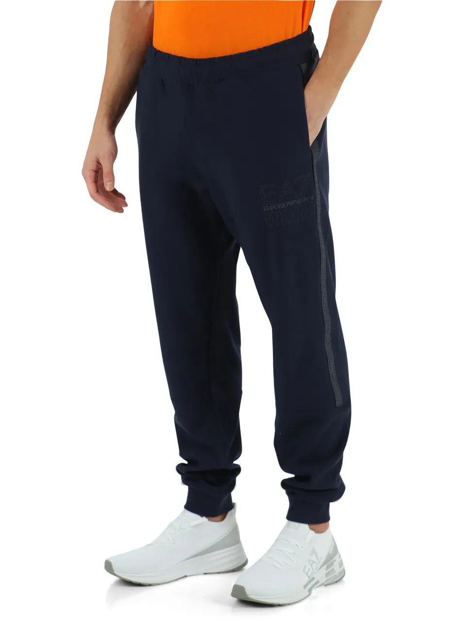 Pantaloni sportivi in cotone garzato con stampa logo