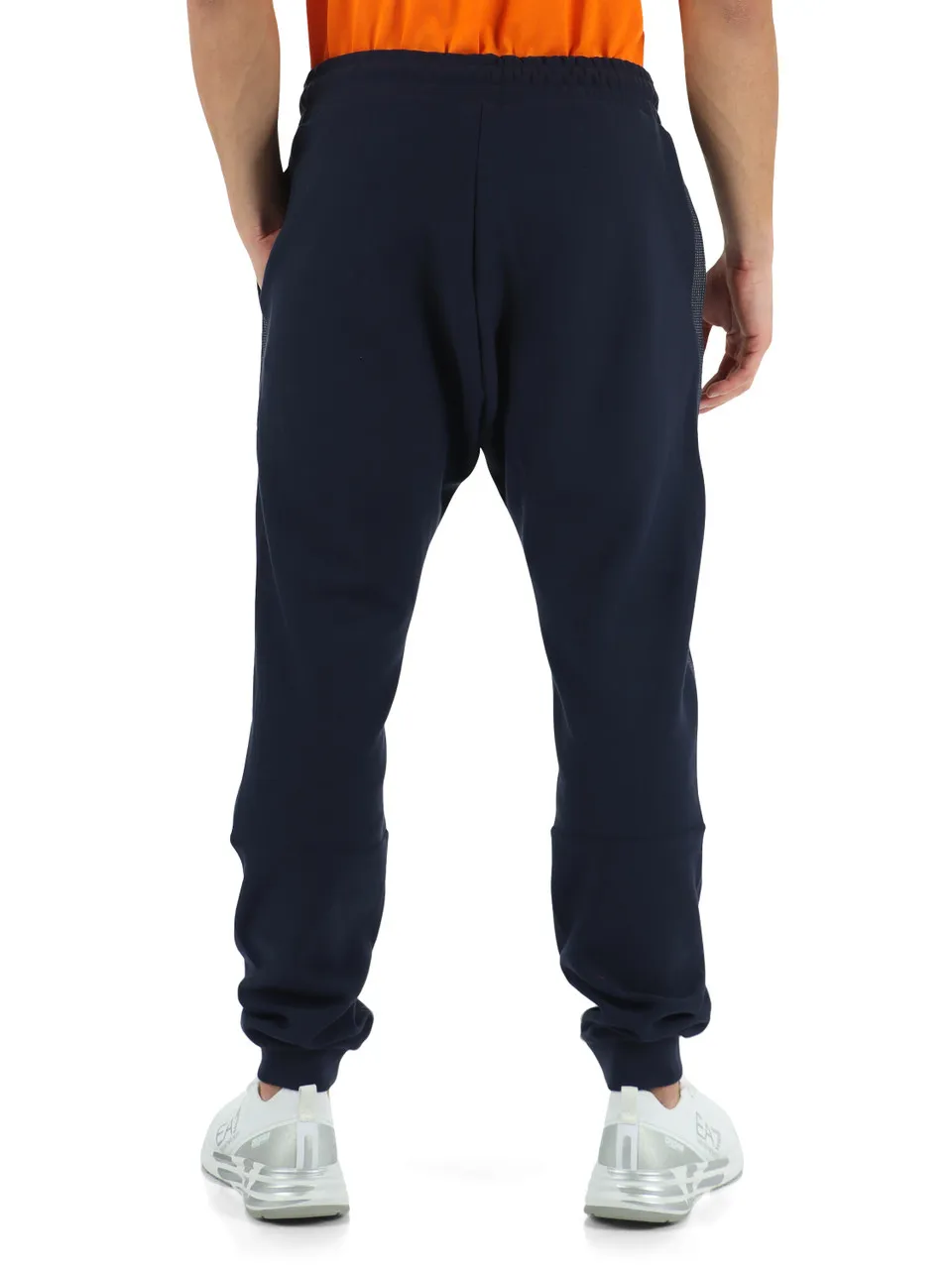 Pantaloni sportivi in cotone garzato con stampa logo