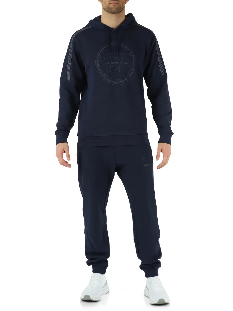 Pantaloni sportivi in cotone garzato con stampa logo