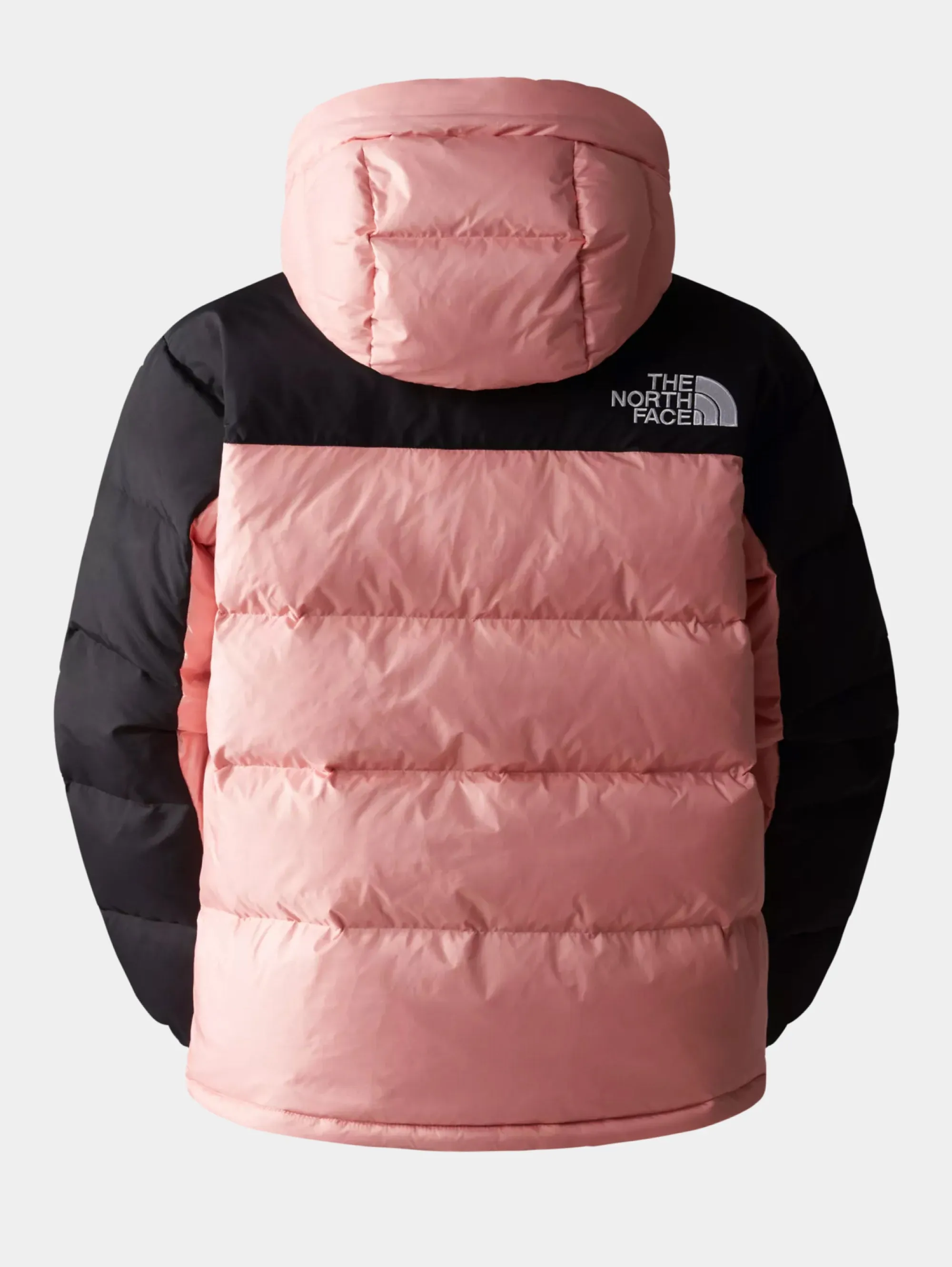 Piumino con Cappuccio Color Block Himalayan Rosa/Nero