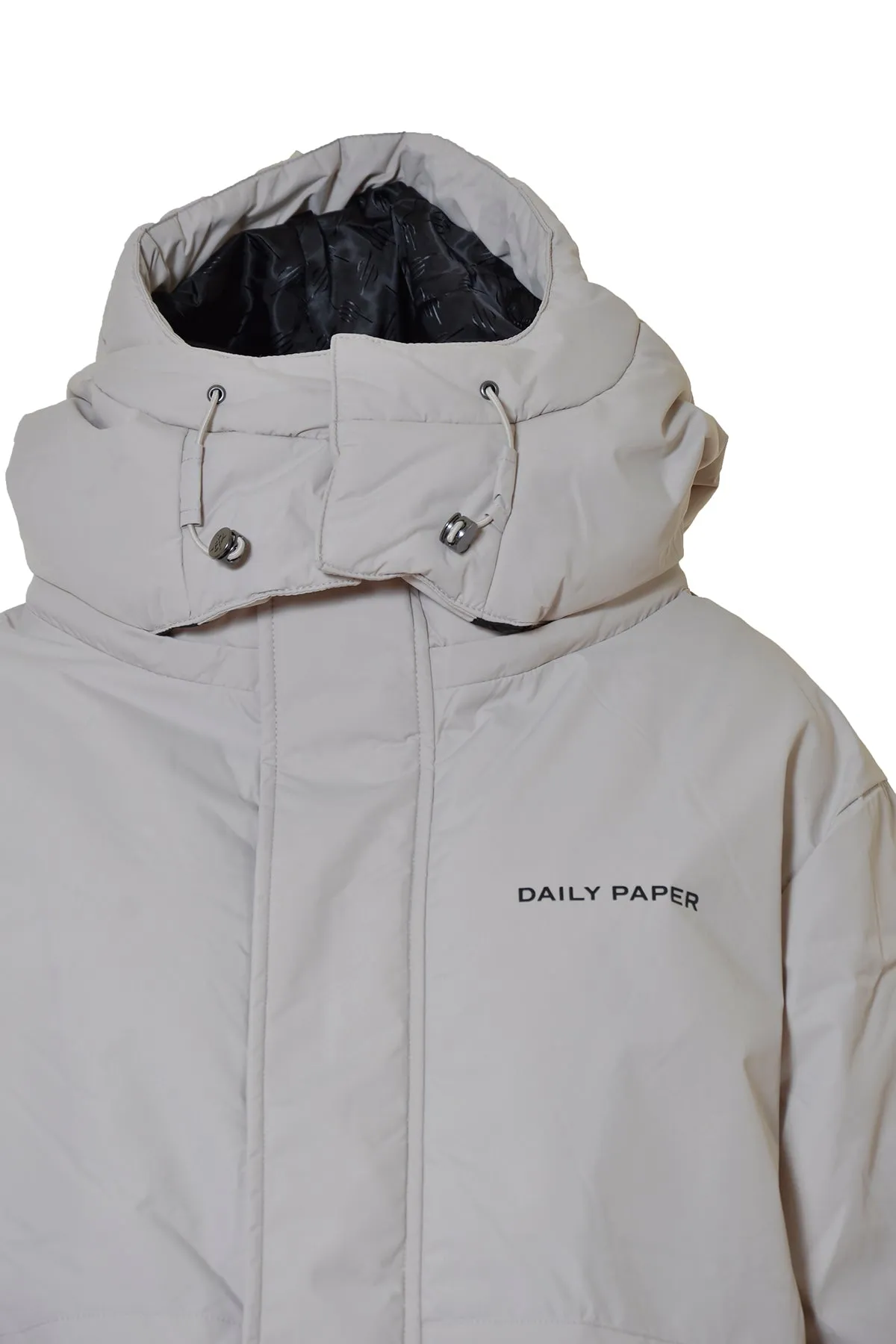Piumino con cappuccio in nylon beige Daily Paper
