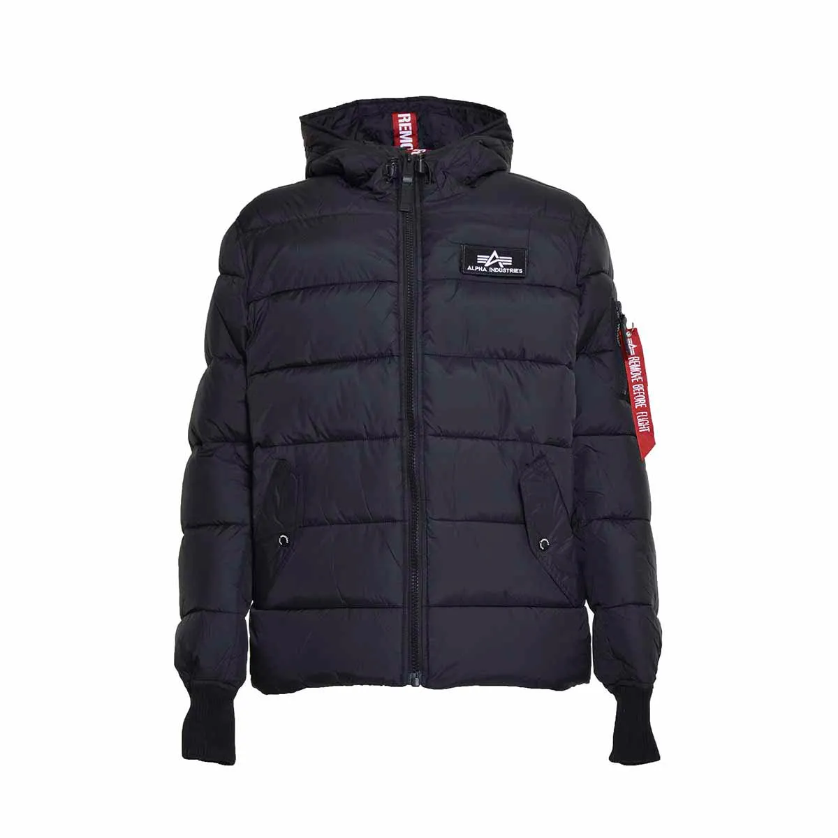 Piumino corto nero Alpha Industries