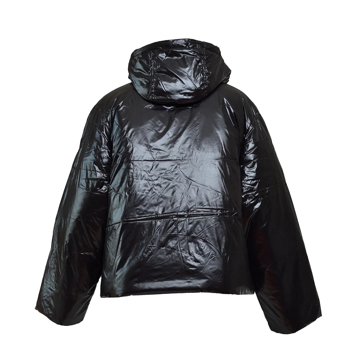 Piumino corto Zinc in nylon nero con cappuccio Etudes