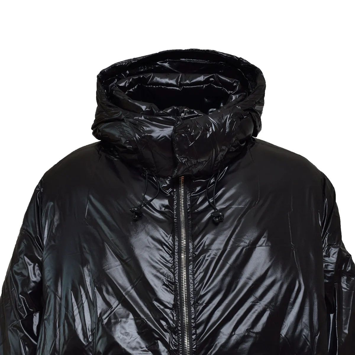 Piumino corto Zinc in nylon nero con cappuccio Etudes