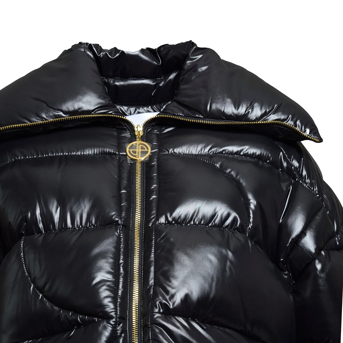 Piumino cropped in nylon nero Patou
