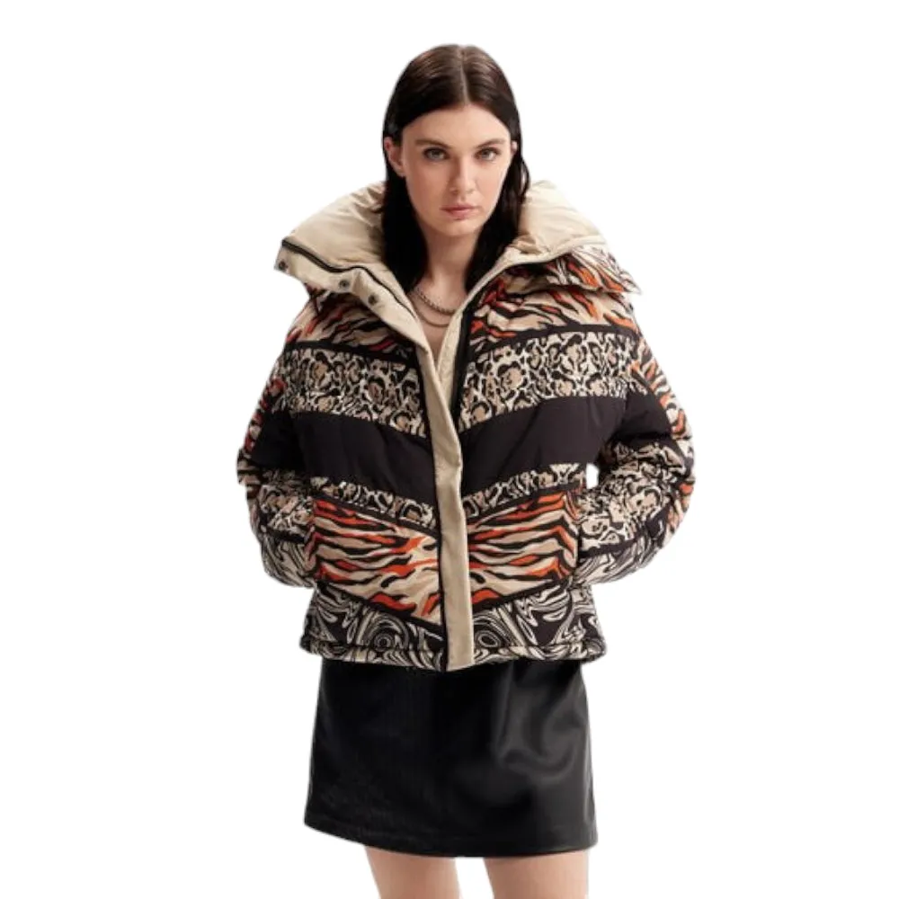 Piumino donna Coat Desigual 23WWEW90 1008 crudo beige